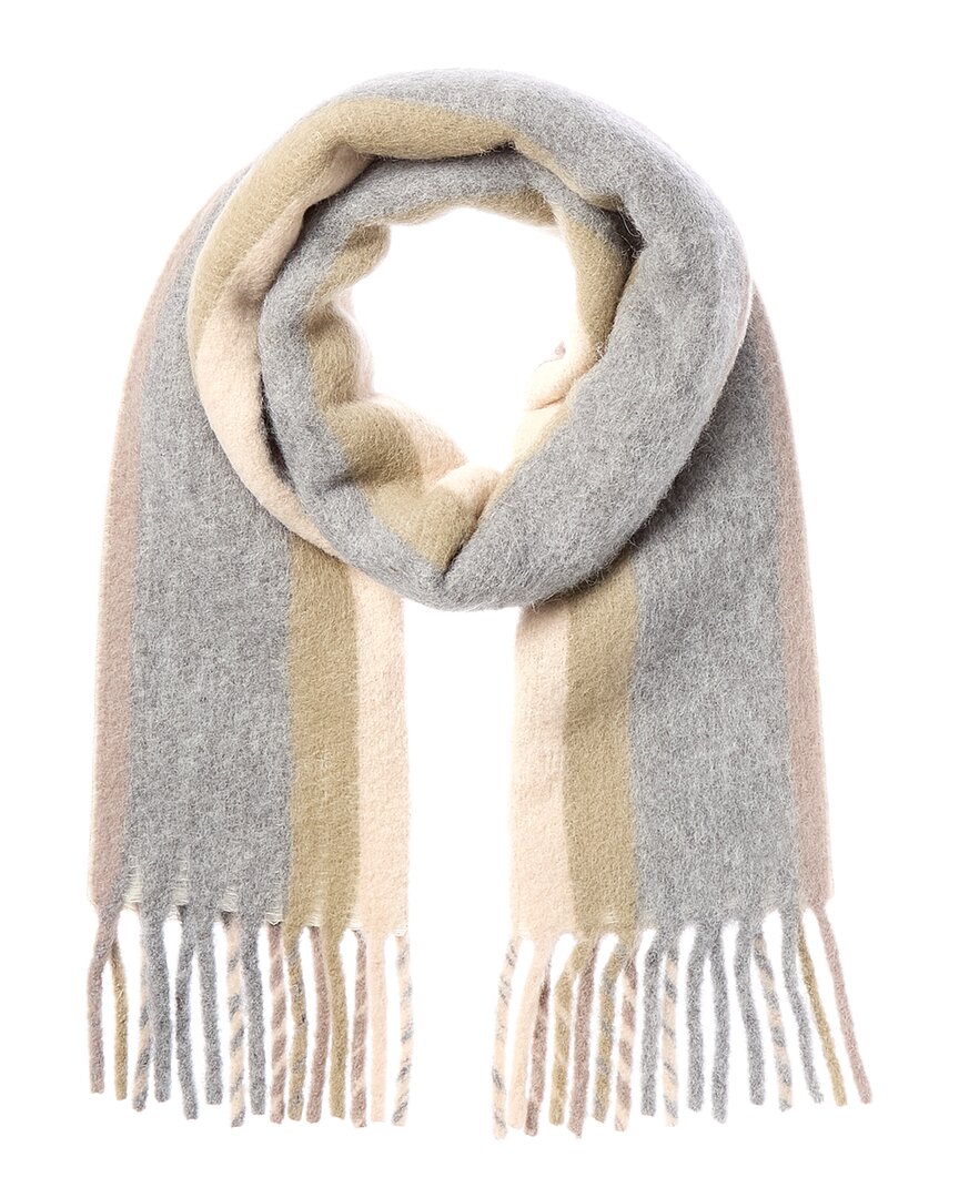 Rag & Bone Siobhan Alpaca & Wool-blend Scarf In Gray