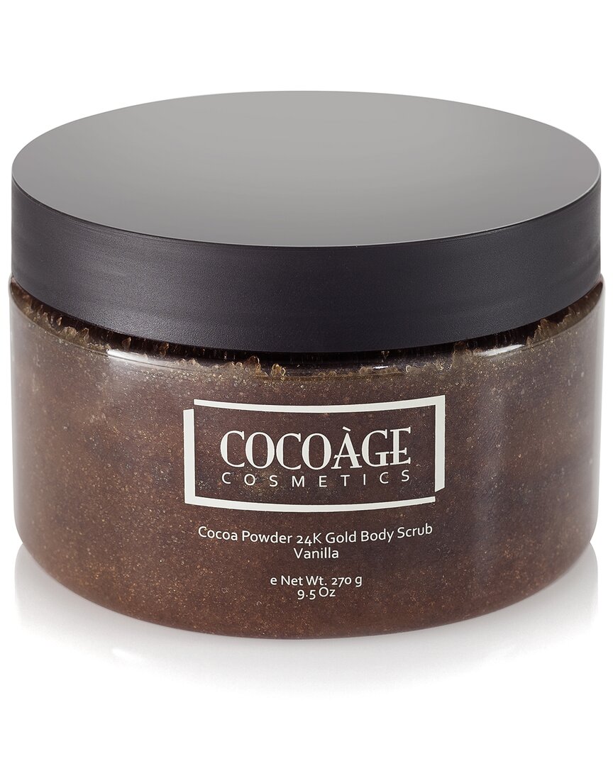 Cocoage Cosmetics 9.5oz Cocoa Powder 24k Gold Body Scrub – Vanilla