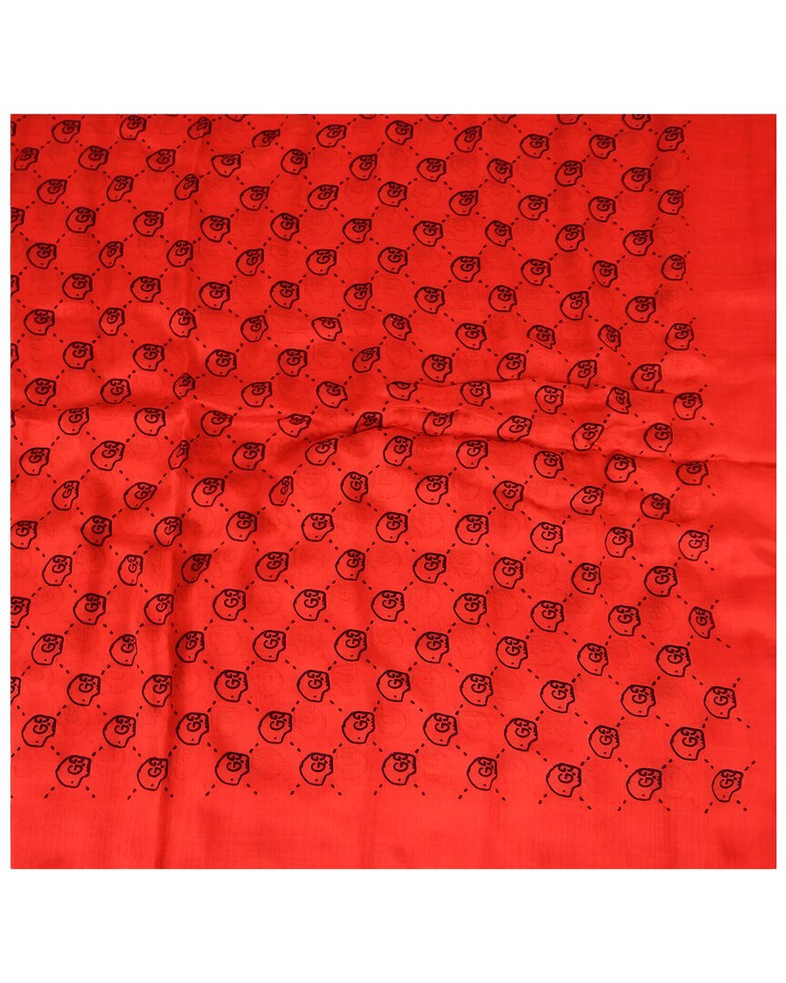 Gucci Silk-blend Bandana/square Scarf In Burgundy