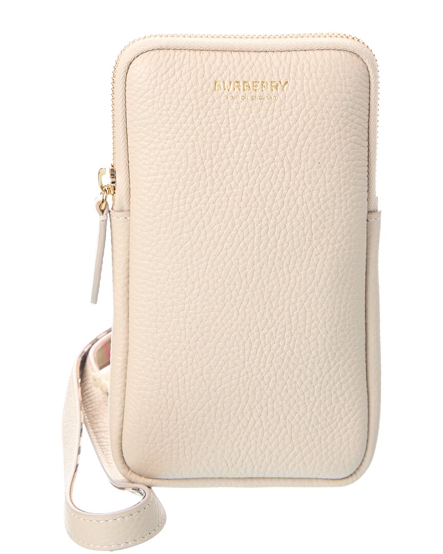 Burberry Leather Crossbody In Pink