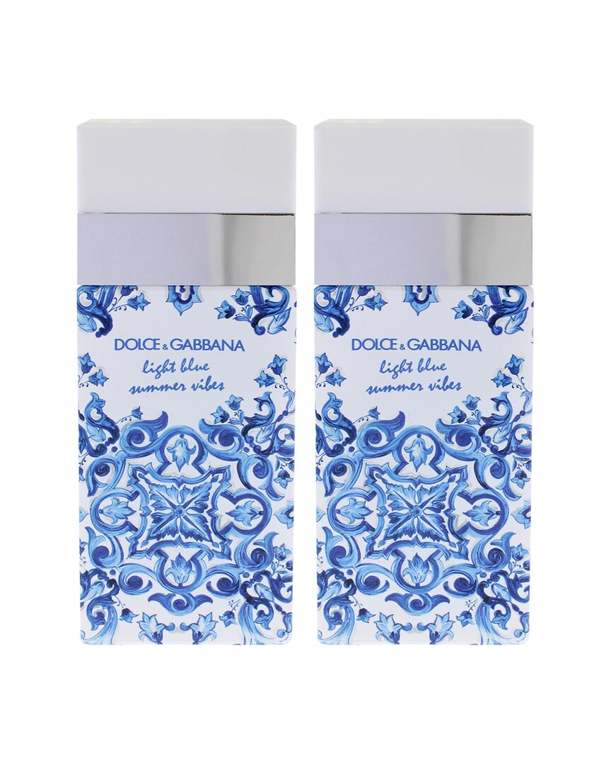 Dolce & Gabbana Women's 3.3oz Light Blue Summer Vibes Edt - Pack Of 2 In Blue