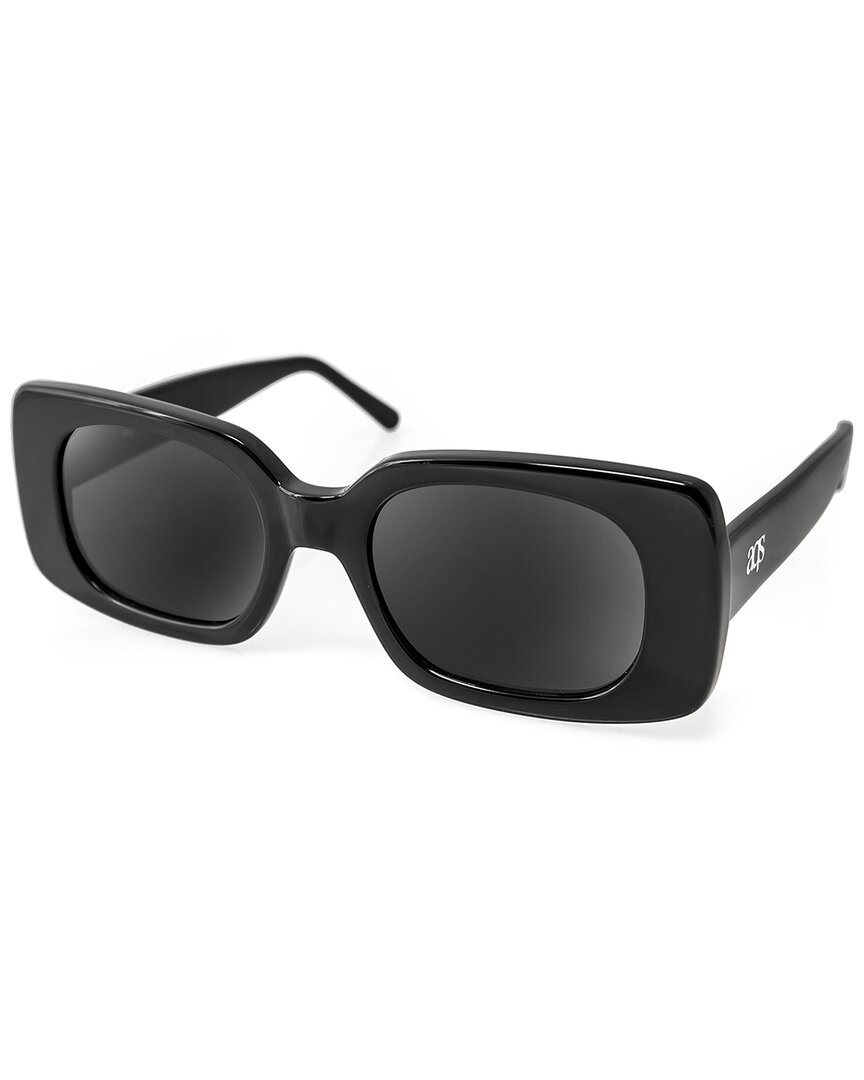 Aqs Unisex Cassie 52mm Polarized Sunglasses In Black