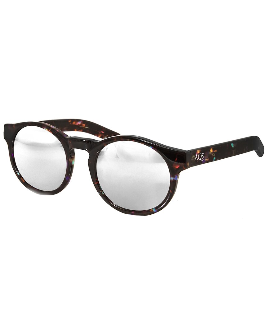 Aqs Unisex Benni 49mm Polarized Sunglasses In Silver