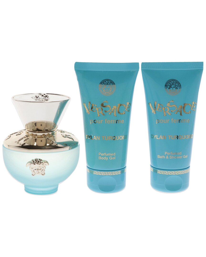 Shop Versace Women's Dylan Turquoise 3pc Gift Set
