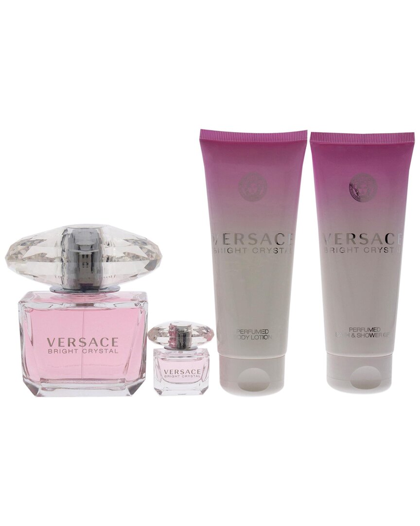 Versace Women's Bright Crystal 4pc Gift Set