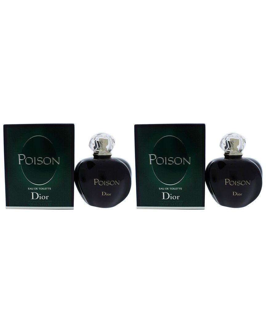 Dior Women's 3.4oz Poison Edt Pack Of 2