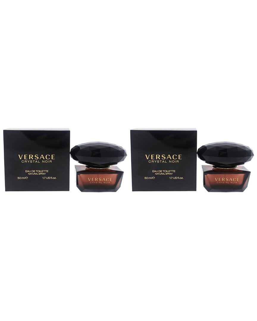 Versace Women's 1.7oz Crystal Noir Edt Pack Of 2