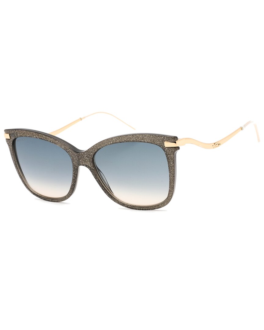 Shop Jimmy Choo Women's Steff/s 55mm Sunglasses In Grey