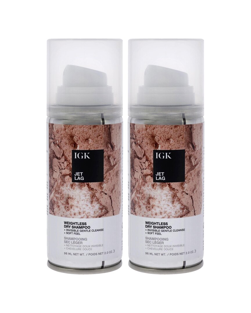 Igk Unisex 2oz Jet Lag Weightless Dry Shampoo - Pack Of 2