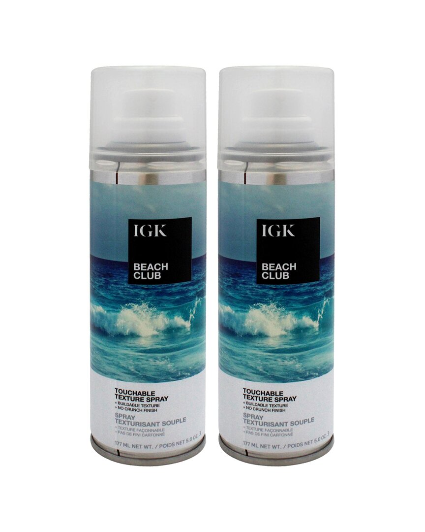 Igk Unisex 5oz Beach Club Texture Spray - Pack Of 2 In White