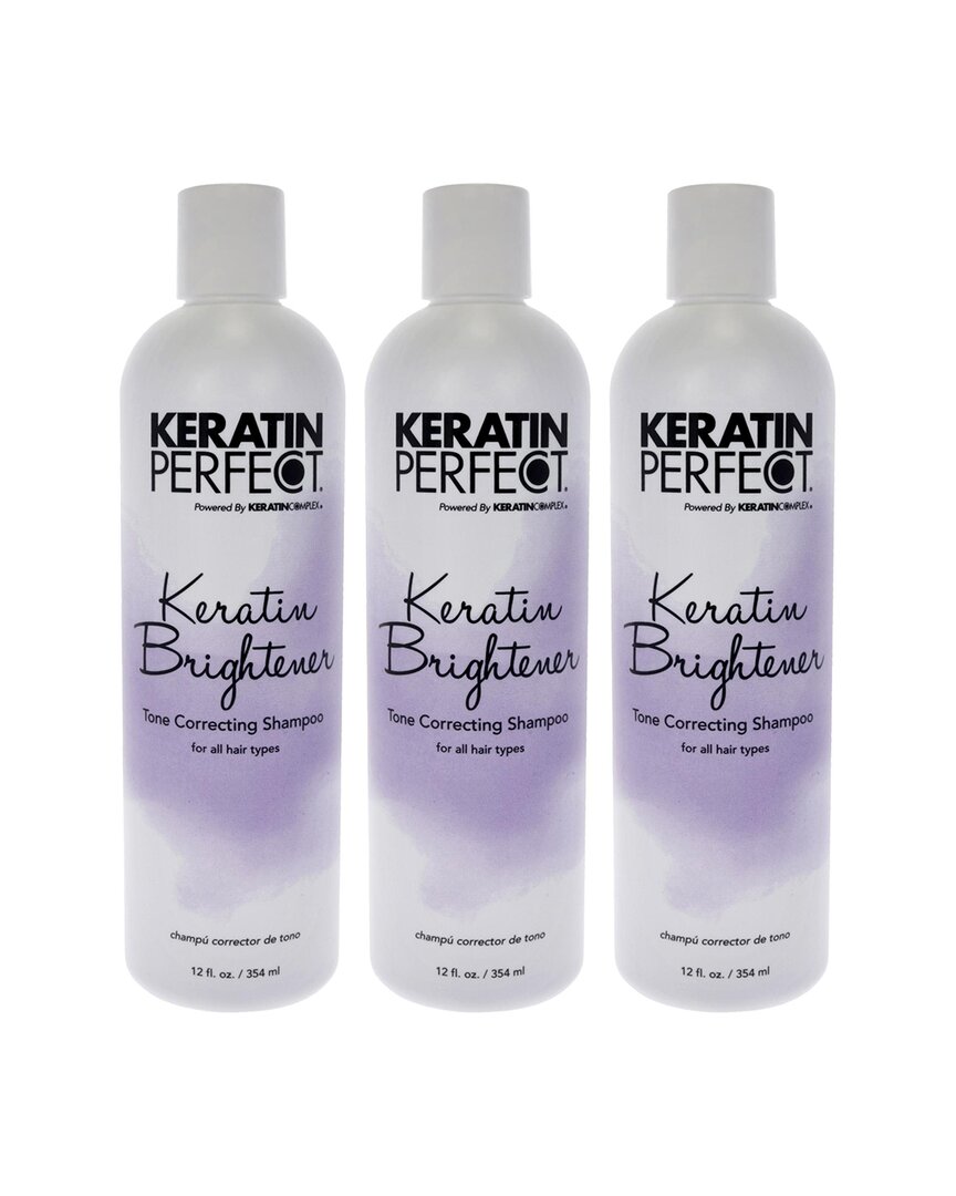 Keratin Perfect Unisex 12oz Keratin Brightener Shampoo - Pack Of 3