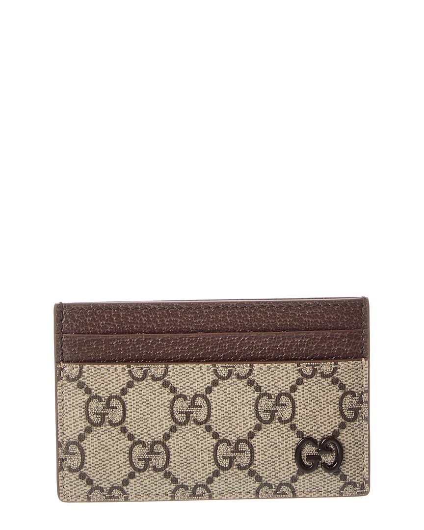 Gucci Gg Card Holder In Brown