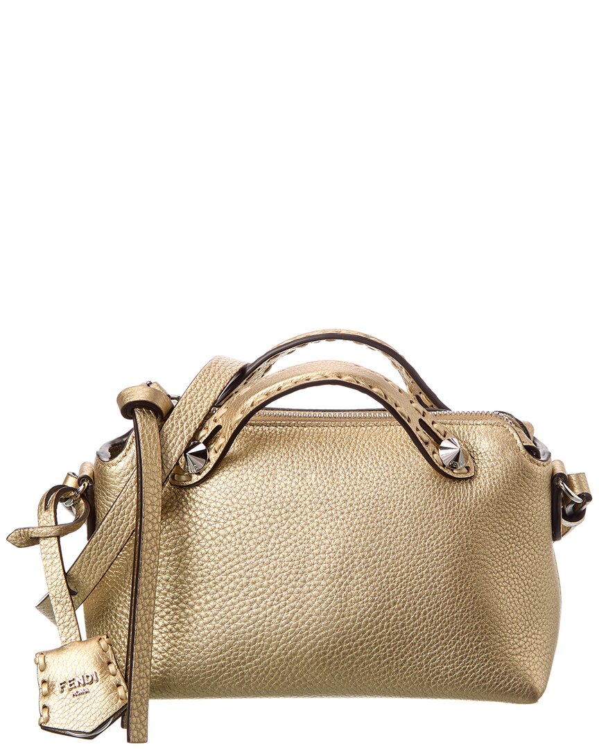 Fendi Dnu Inv  By The Way Selleria Mini Leather Satchel In Gold