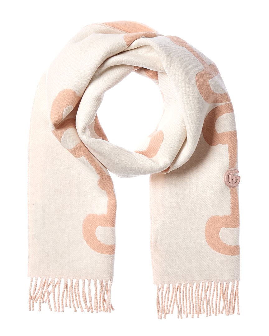 Gucci Wool & Cashmere-blend Scarf In Pink