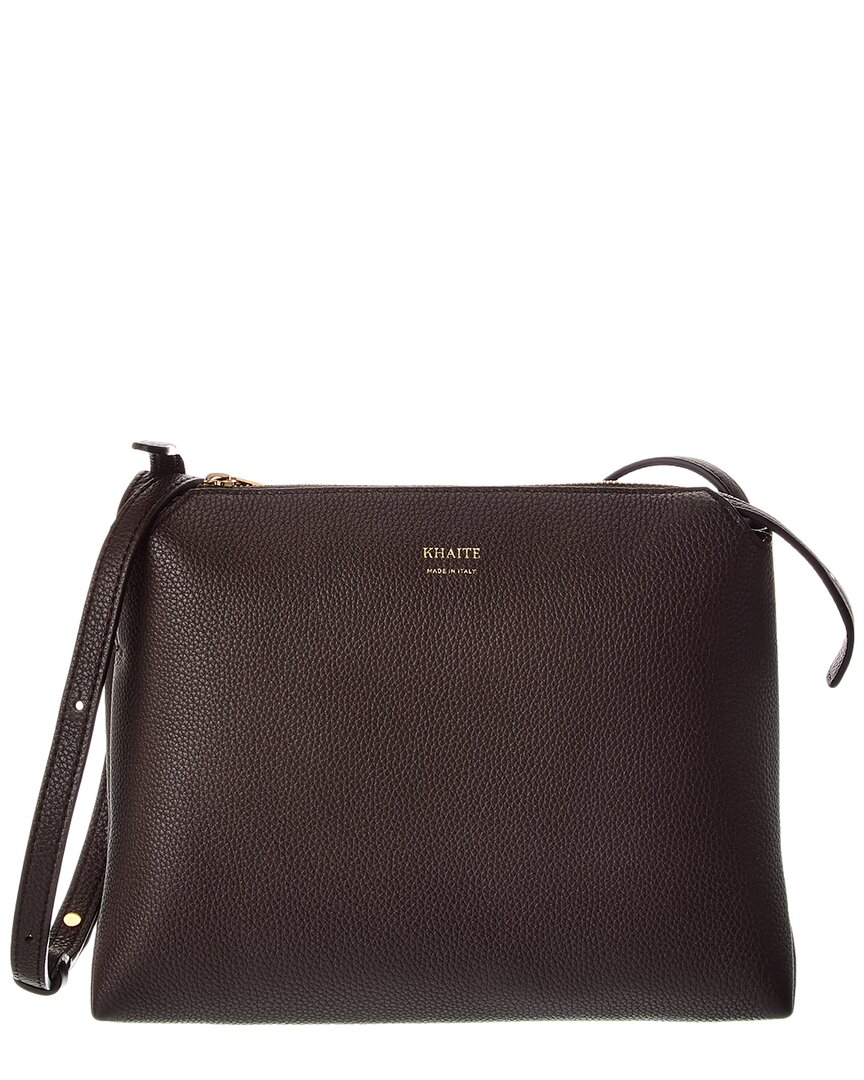 Khaite Lina Medium Leather Crossbody In Brown