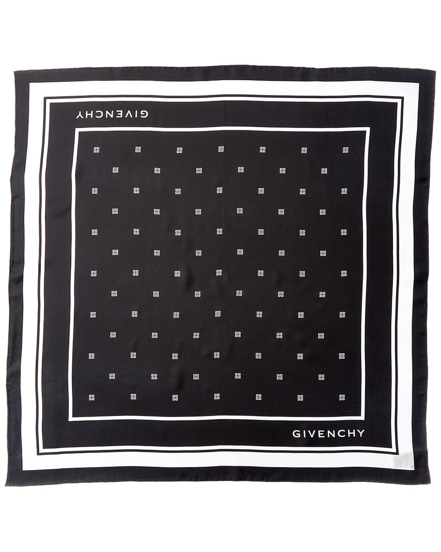Givenchy 4g Silk Scarf In Black