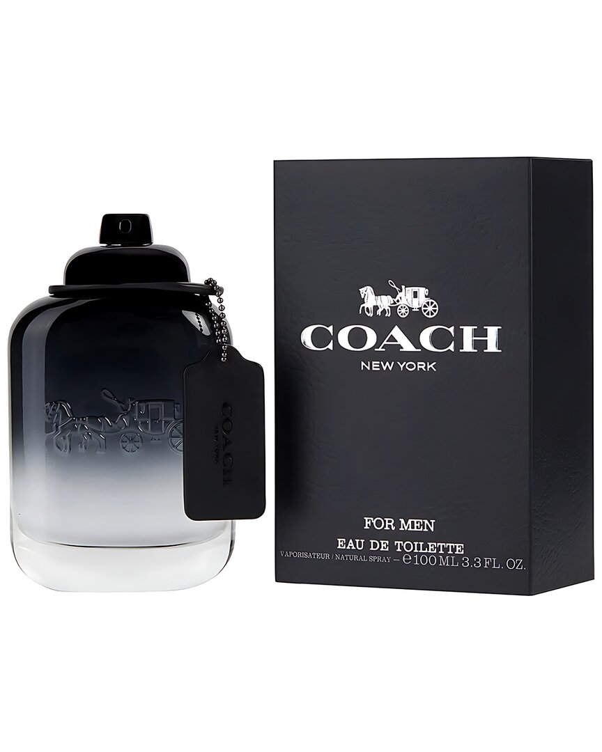 Coach Men's 3.3oz New York Edt In Transparent