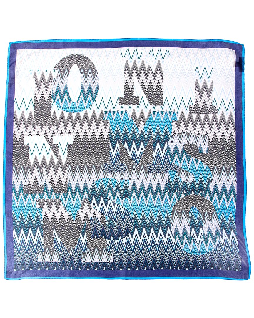 Missoni Silk Scarf In Blue