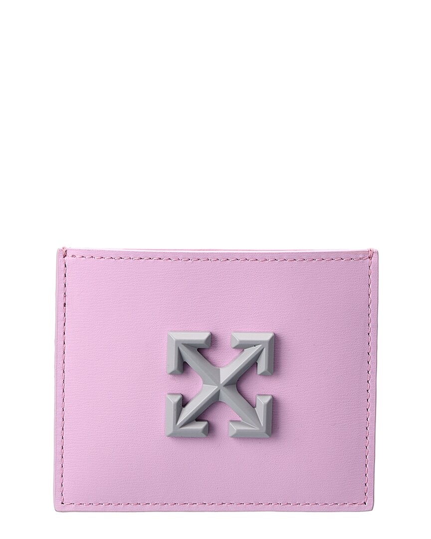 Off-white ™ Jitney Simple Leather Card Case In Pink