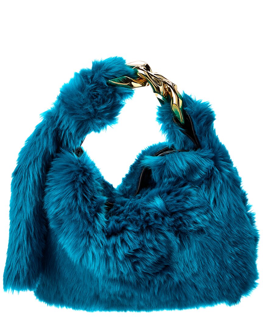 Jw Anderson Chain Detail Small Hobo Bag In Blue