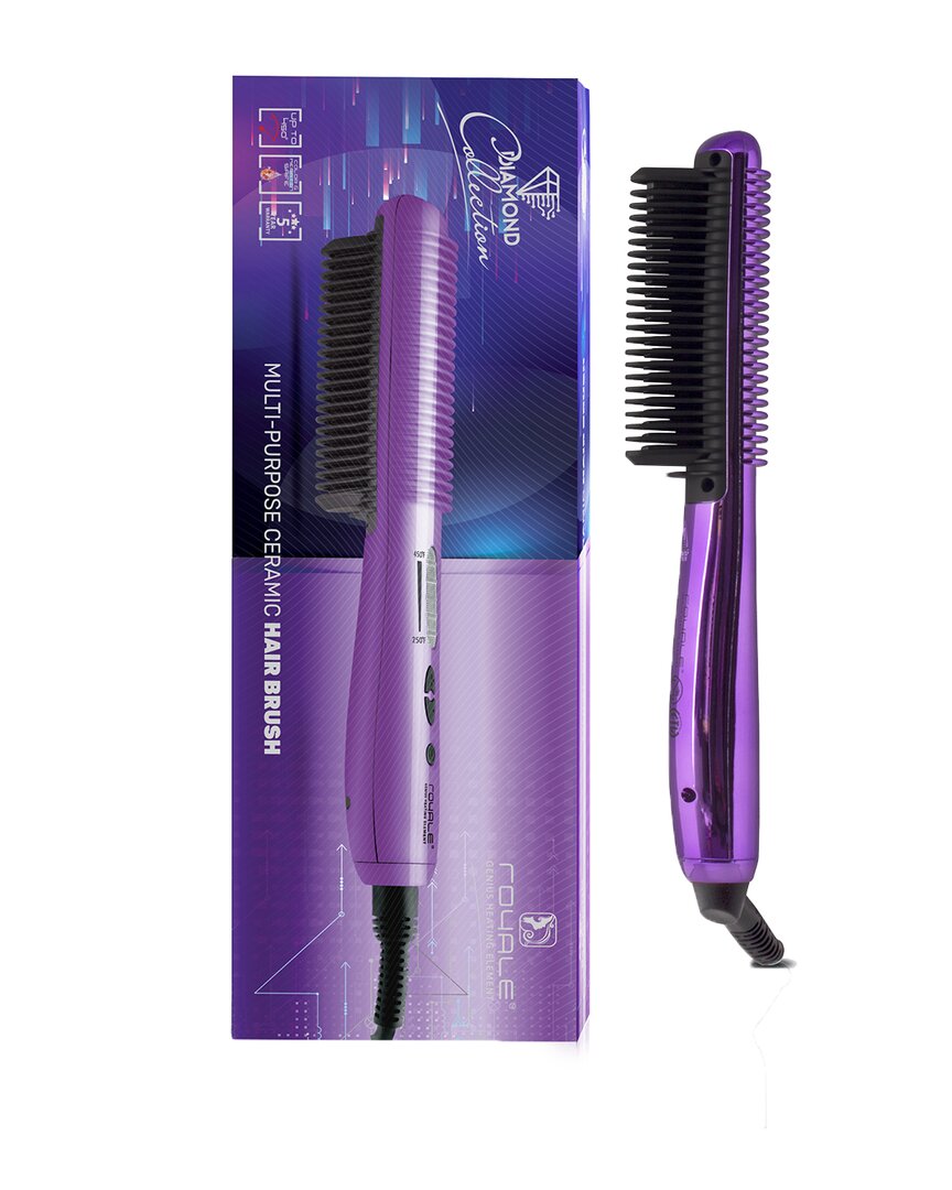 Royale Usa Purple Electroplated Multipurpose Ceramic Hair Brush