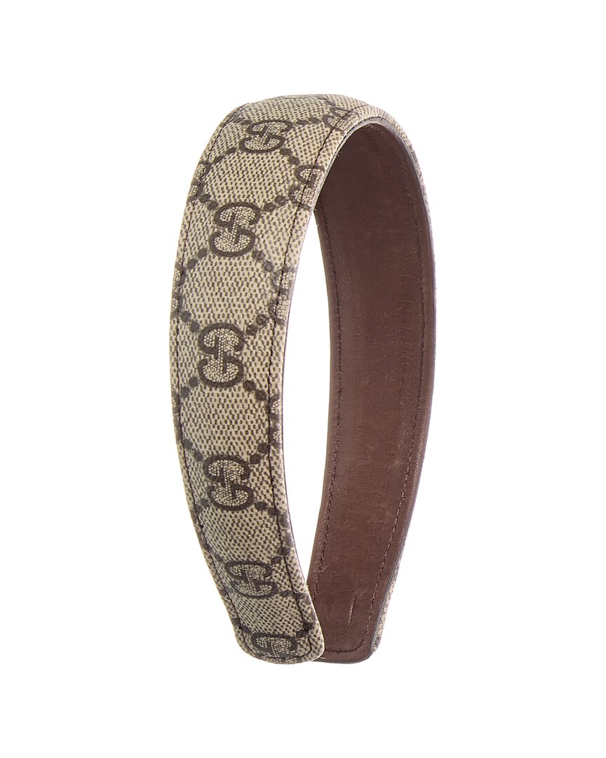 Gucci Gg Supreme Canvas Headband In Sand