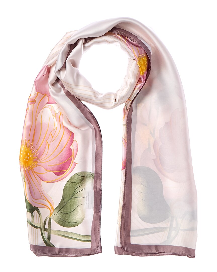 La Fiorentina Printed Scarf In White