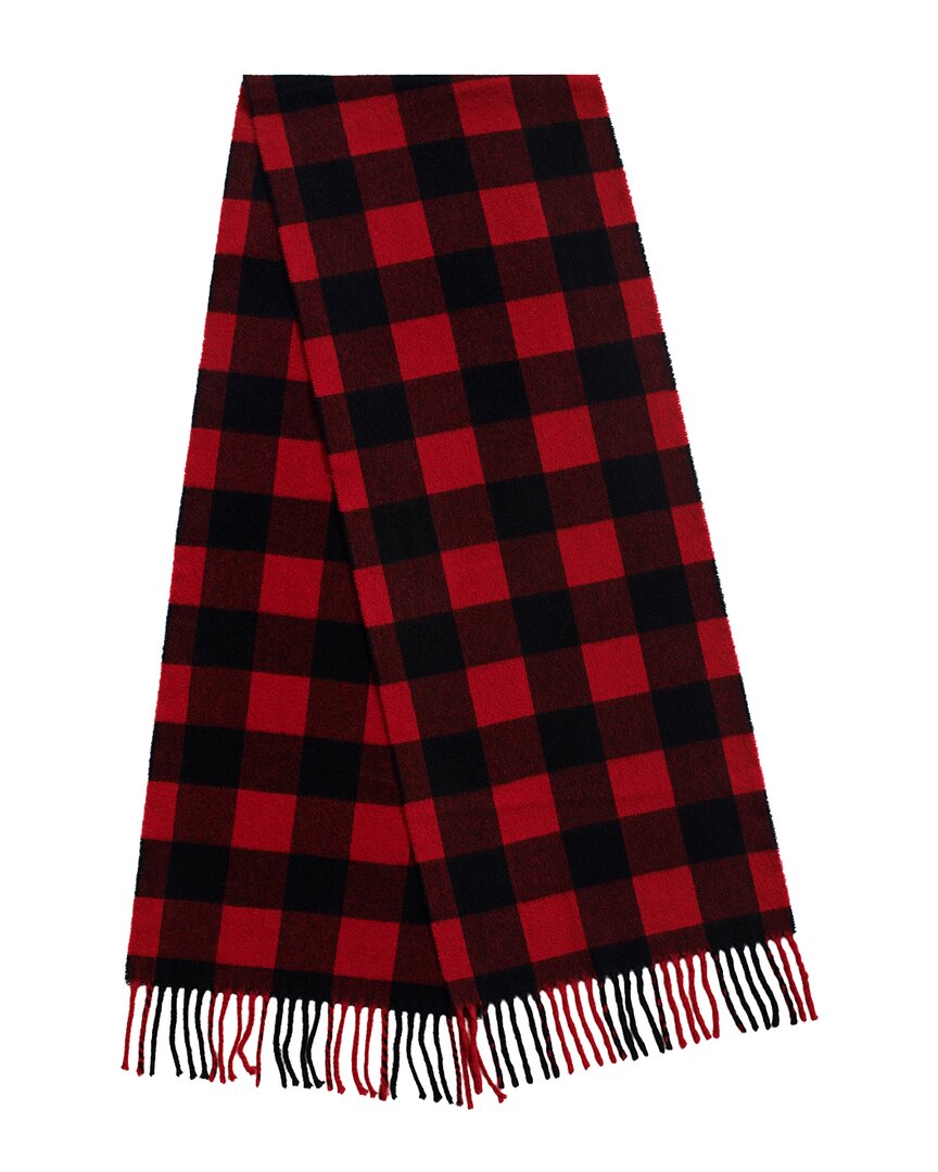 Faherty Recycled Cashmere Plaid Scarf In Black