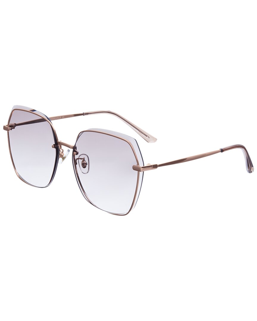 Bertha Ladies Multi-color Square Sunglasses Brsbr046lb In Gold