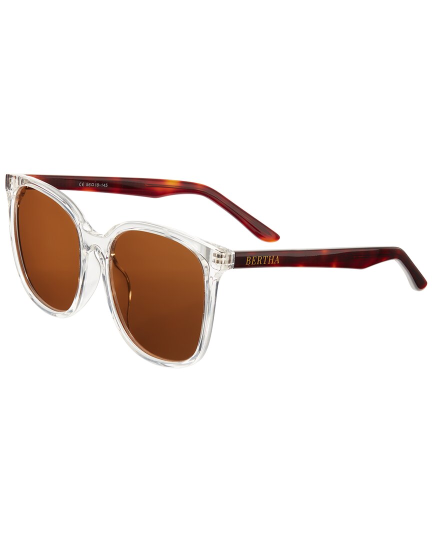 Bertha Women's Brsbr050c5 55mm Polarized Sunglasses In Brown