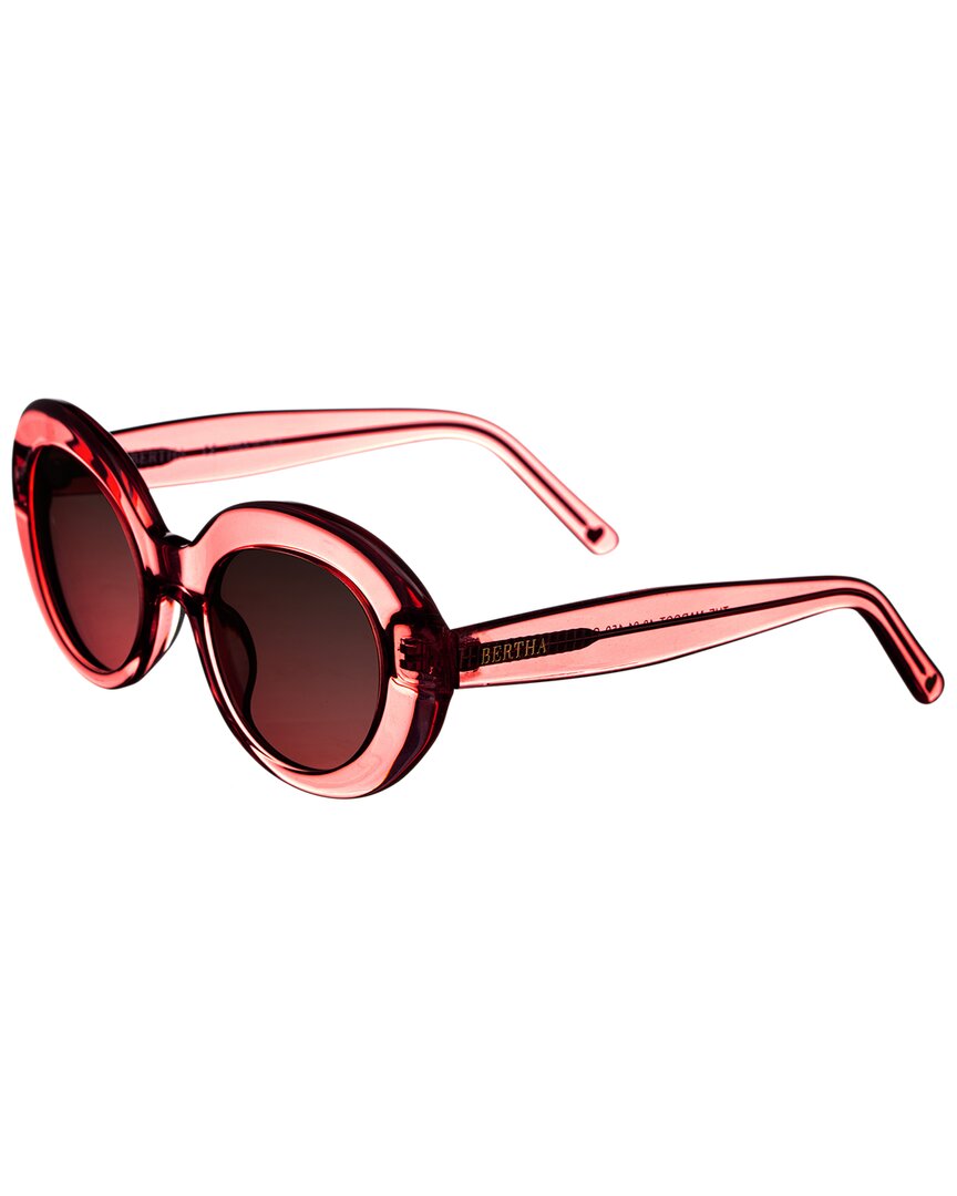 Bertha Ladies Red Oval Sunglasses Brsit102-3