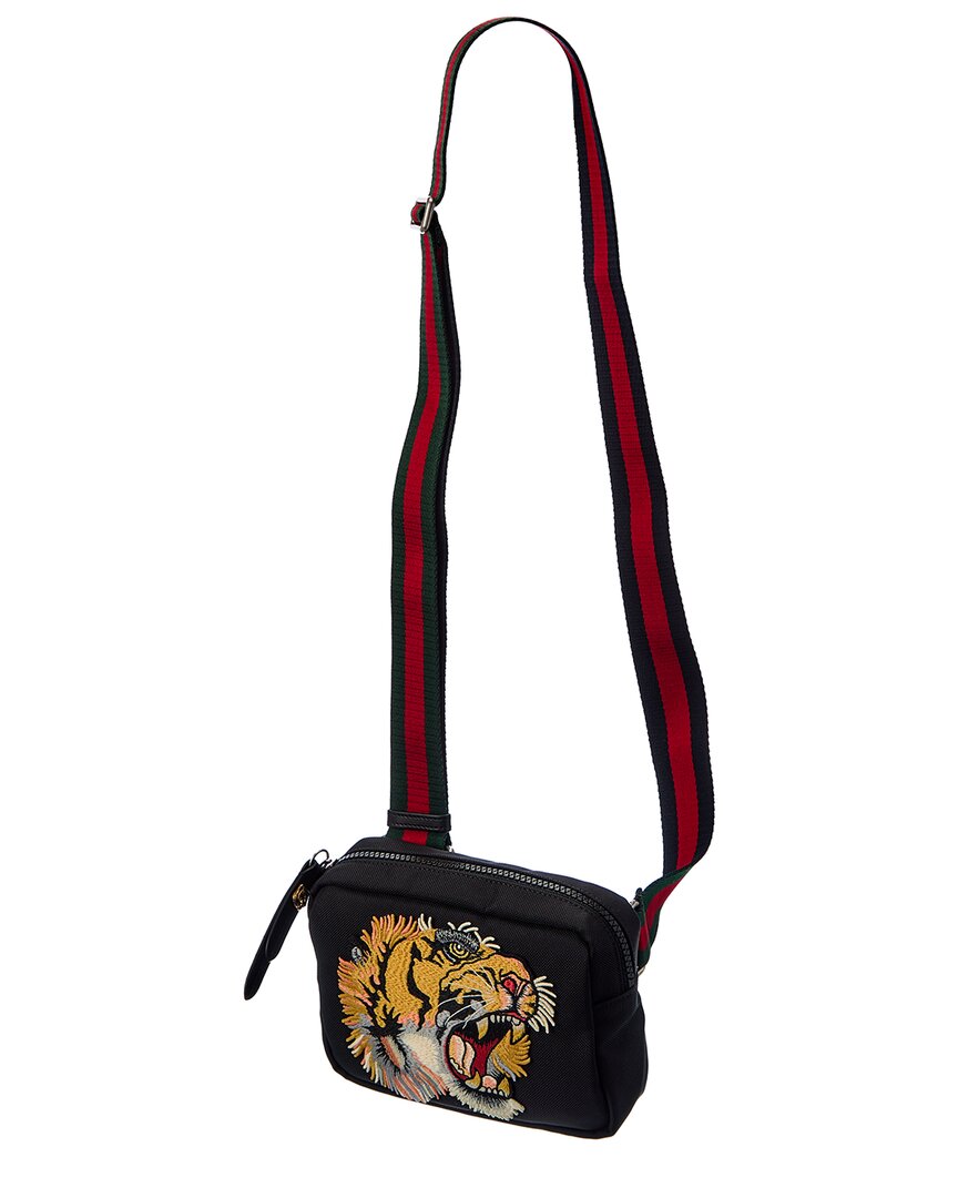 Gucci Black Tiger Messenger Bag for Men