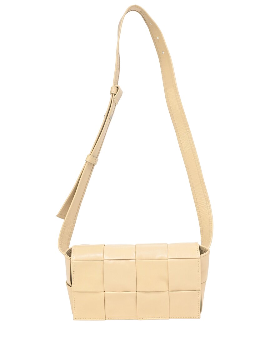 Bottega Veneta Nude Leather Maxi Cassette Belt Bag (authentic Pre-loved)