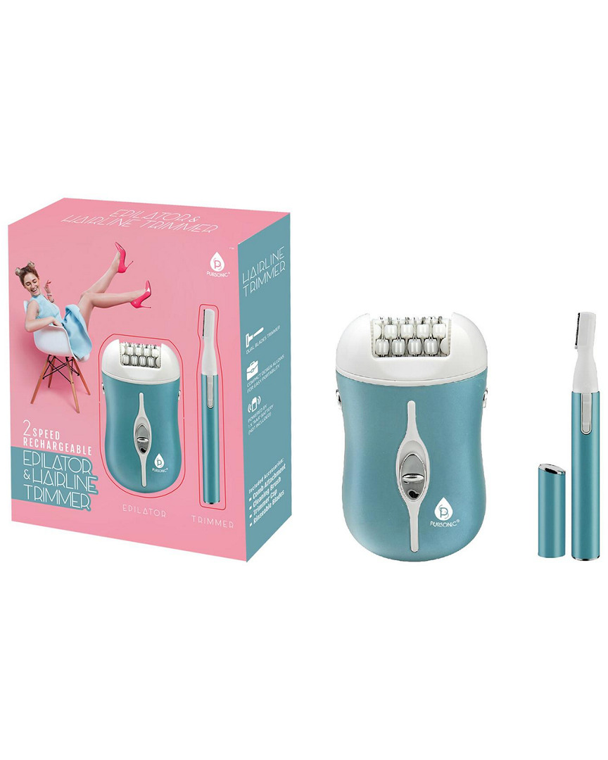 Pursonic 2-speed Rechargeable Epilator & Hairline Trimmer Kit