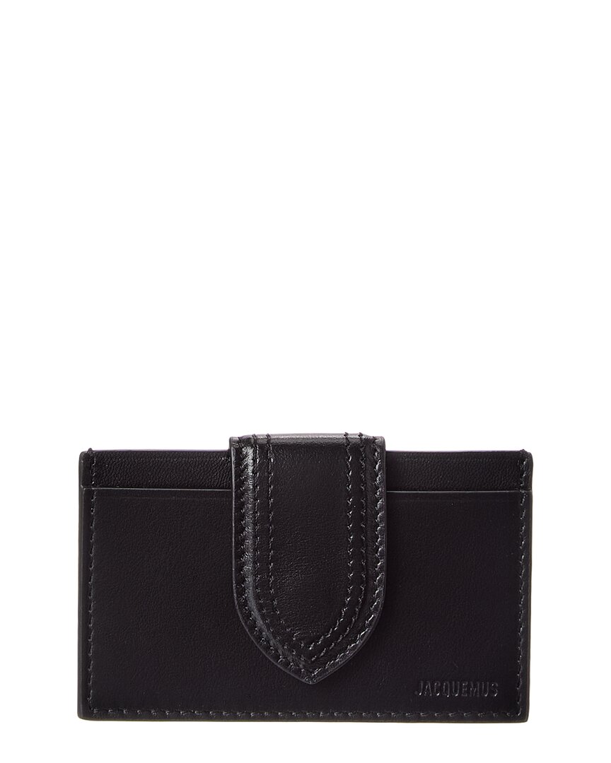 Jacquemus Bambino Leather Card Case In Black