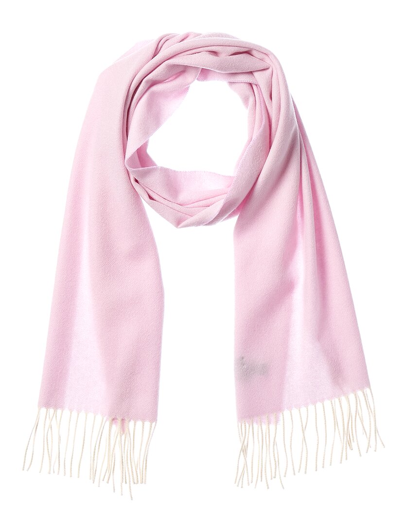 Amicale Cashmere Woven Melange Solid Cashmere Scarf In Red