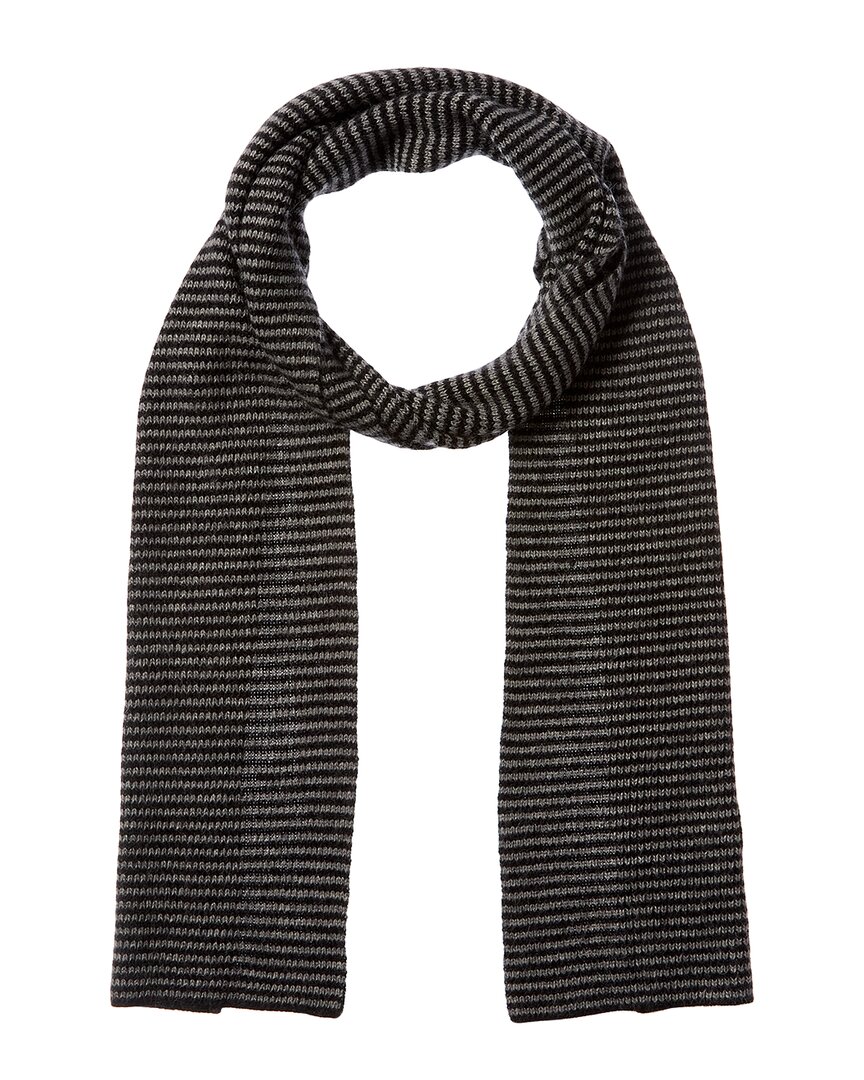 Portolano Stripe Wool & Cashmere-blend Scarf In Black