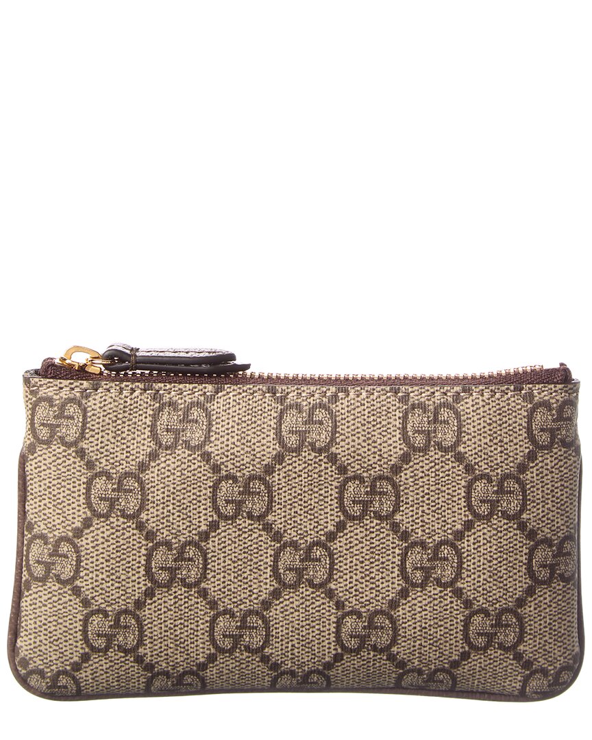 Gucci Ophidia Gg Supreme Canvas Key Case In Brown