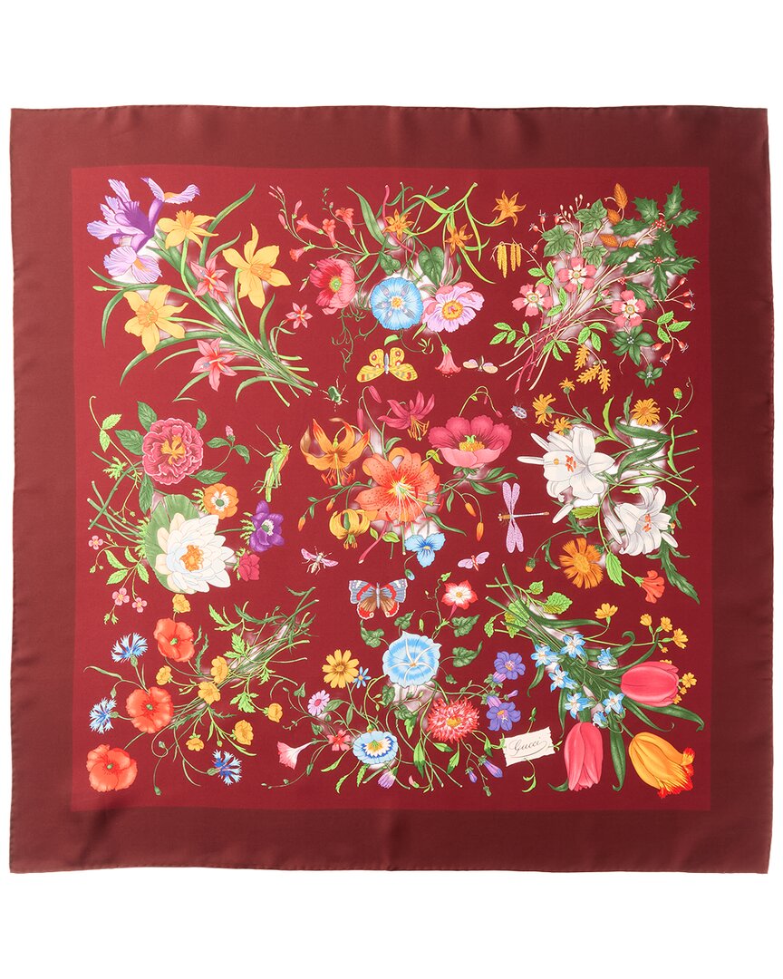 Gucci Printed Twill Square In Multi-color