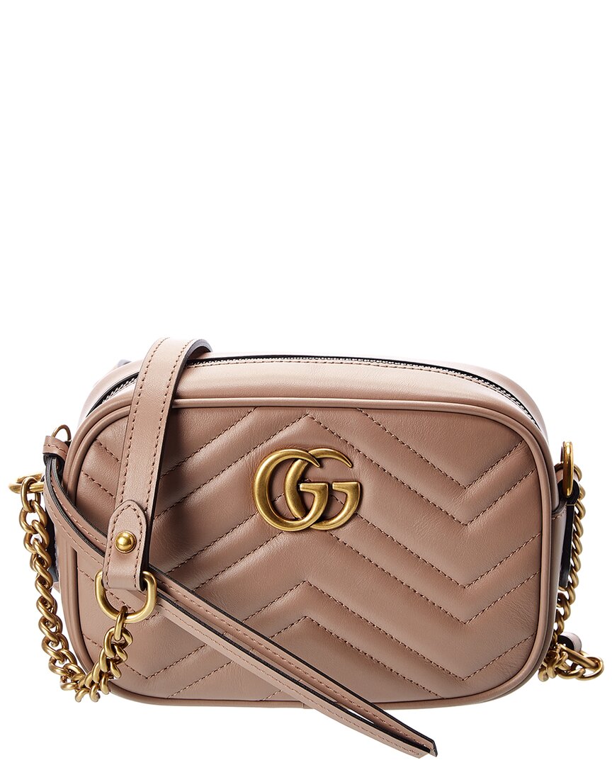 Gucci Marmont Baby Pink Matelasse Mini Camera Bag