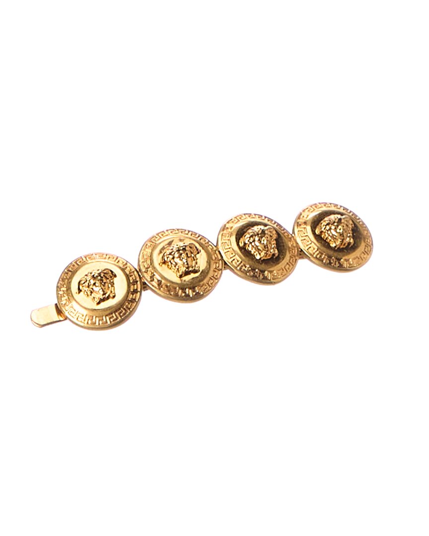 Versace Right Medusa Tribute Metal Hair Pin In Gold