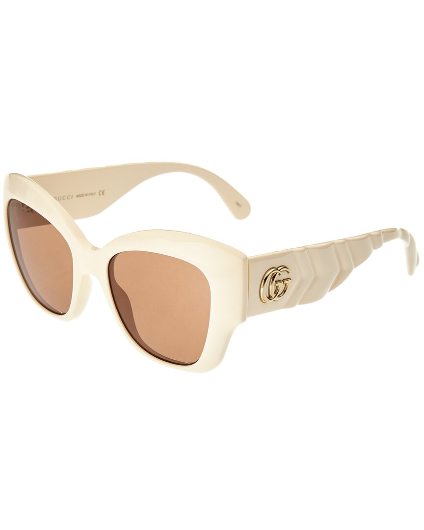 Gucci Women's Gg0808s 53mm Sunglasses In White