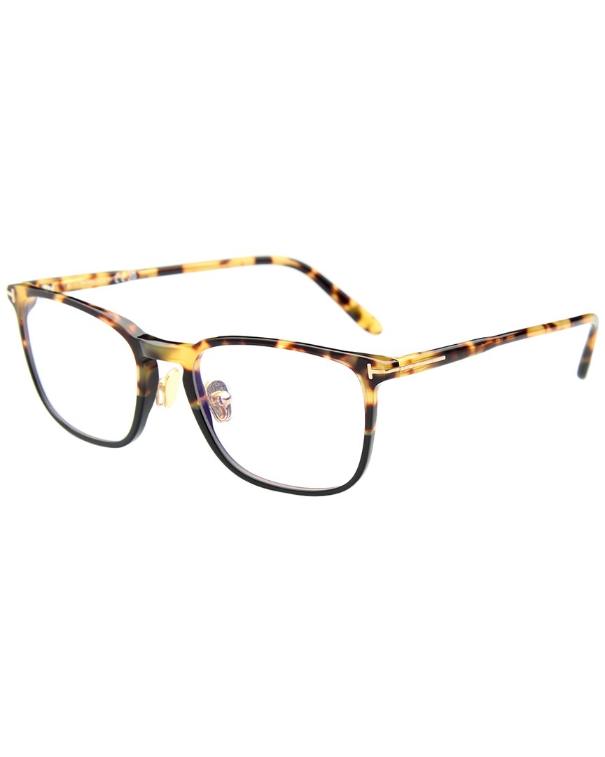 Tom Ford Men's Ft5699-b Blue Light Blocking 53mm Optical Frames In Black
