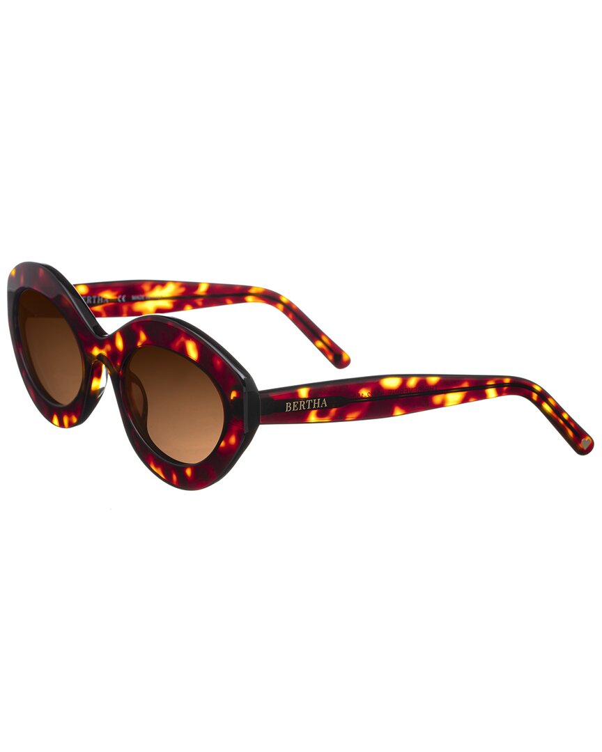 Bertha Women's Brsit100-2 65mm Polarized Sunglasses In Brown