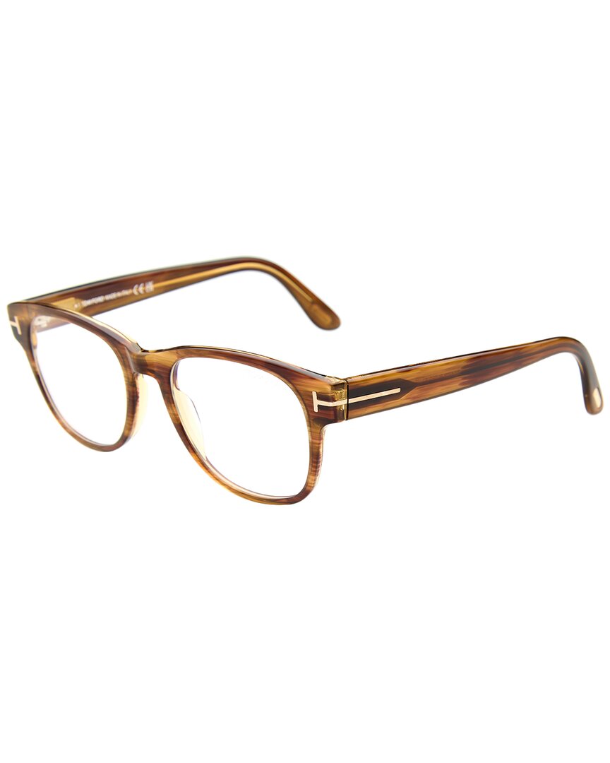 Tom Ford Men's Blue Light Block 49mm Optical Frames In Brown