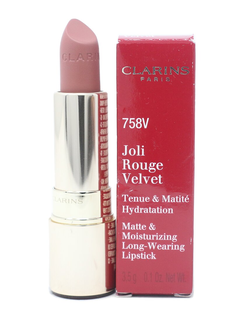 Clarins 0.1oz 758v Sandy Pink Joli Rouge Long Wearing Lipstick