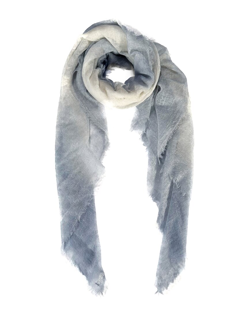 Blue Pacific Lush Dip Cashmere Scarf In Blue