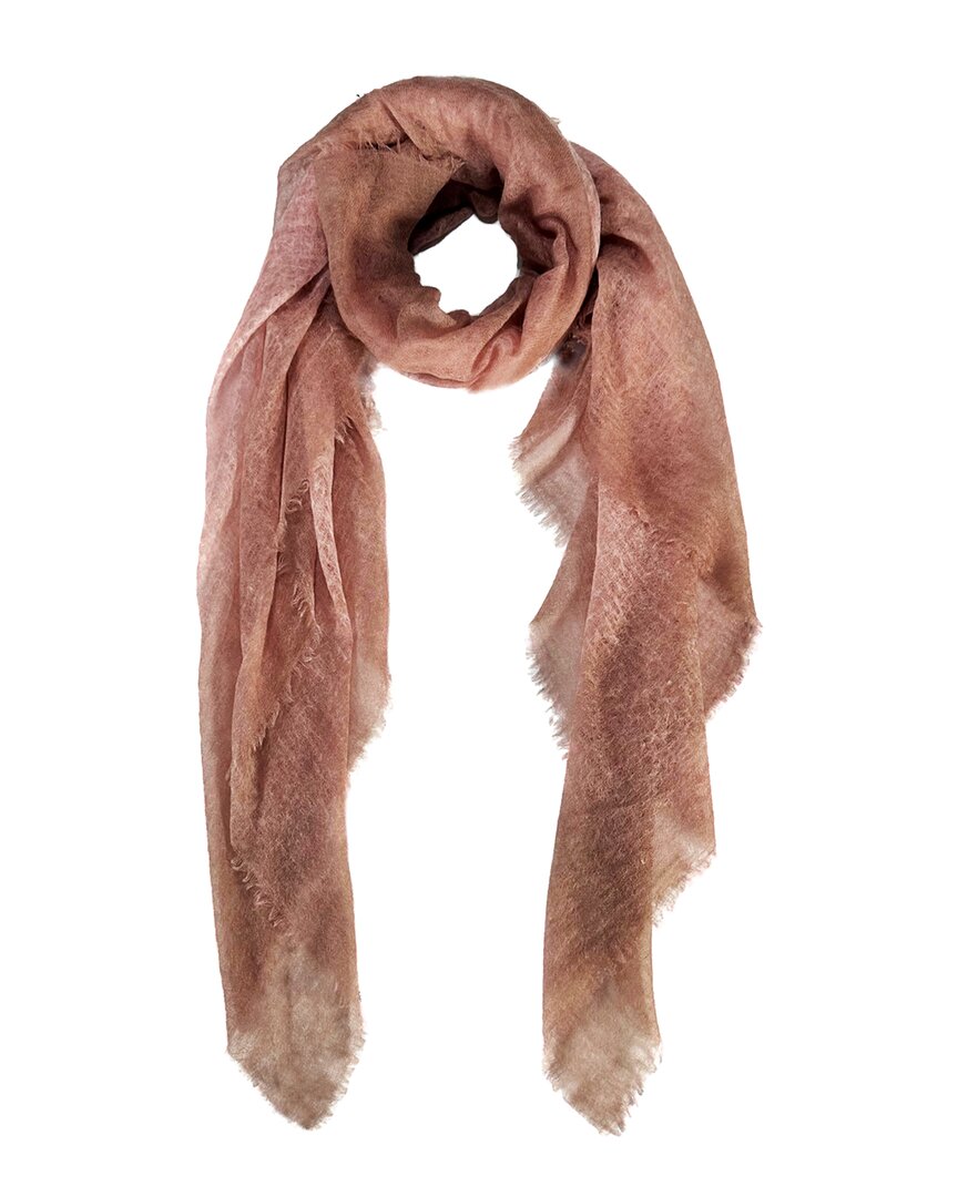 Blue Pacific Lush Dip Cashmere Scarf In Brown