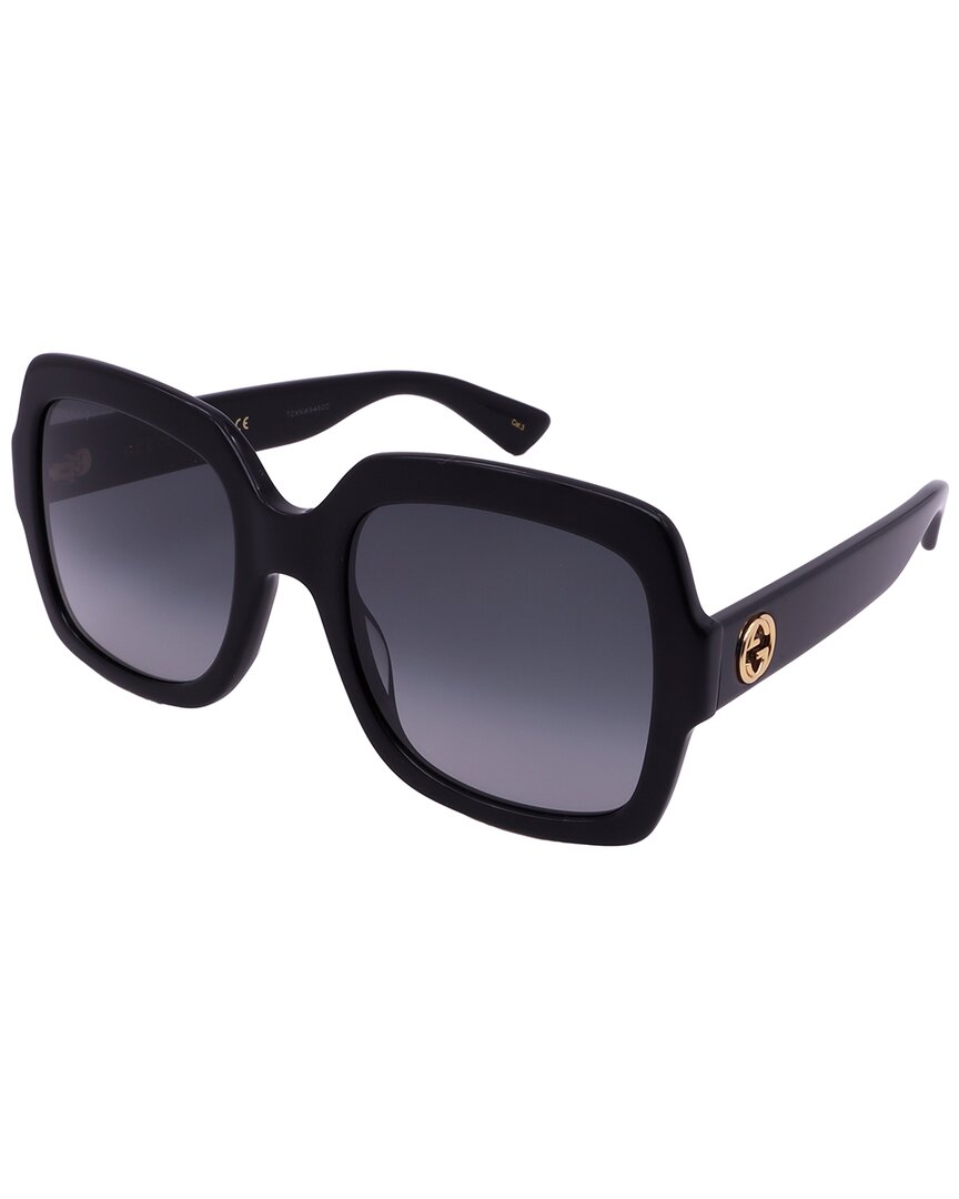 Gucci Women's Oversized Gradient Square Sunglasses, 54mm In Black