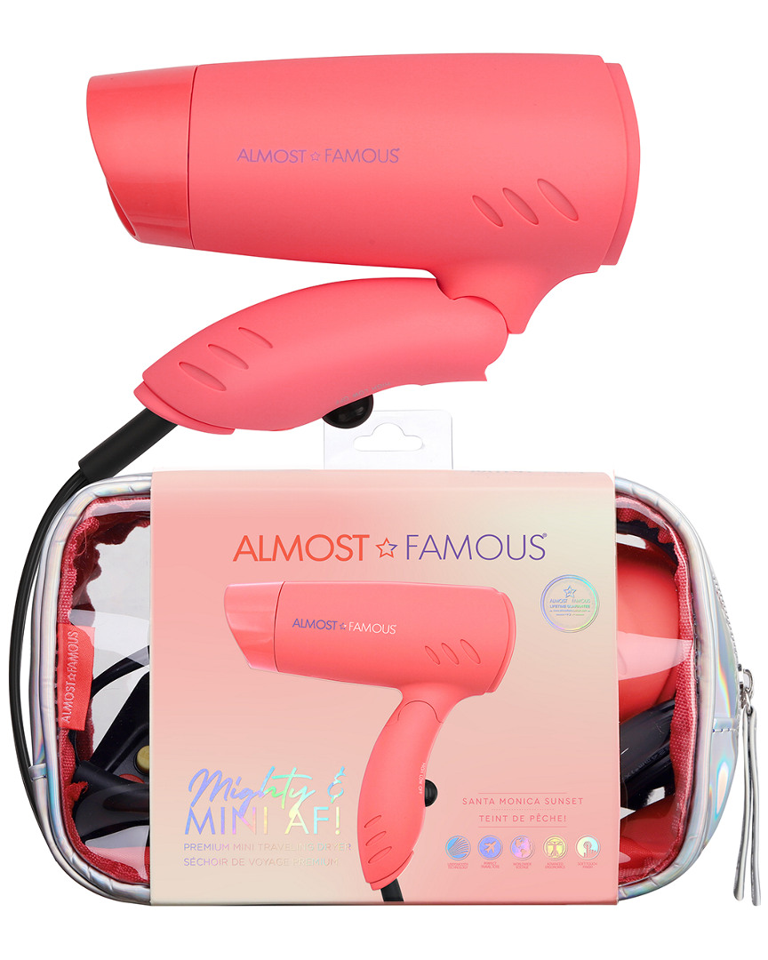 Almost Famous Santa Monica Sunset Mini Travel Dryer With Holotone Carrying Bag